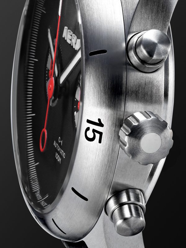 C-1 Rennsport Limited Edition Automatic Chronograph 42mm Stainless Steel and Leather Watch - CU