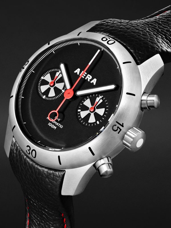 C-1 Rennsport Limited Edition Automatic Chronograph 42mm Stainless Steel and Leather Watch - FR