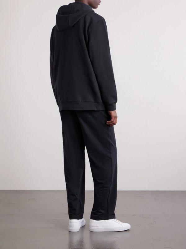 Steady State Cotton-Blend Jersey Hoodie - BK Steady State Cotton-Blend Jersey Hoodie - BK
