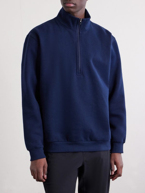 Steady State Cotton-Blend Jersey Half-Zip Sweatshirt - FR Steady State Cotton-Blend Jersey Half-Zip Sweatshirt - FR