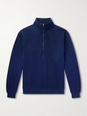 Steady State Cotton-Blend Jersey Half-Zip Sweatshirt