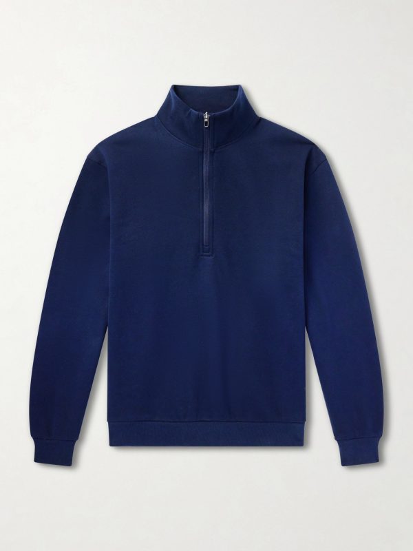 Steady State Cotton-Blend Jersey Half-Zip Sweatshirt Steady State Cotton-Blend Jersey Half-Zip Sweatshirt