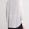 Wool-Trimmed Organza Shirt - BK Wool-Trimmed Organza Shirt - BK