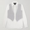 Wool-Trimmed Organza Shirt Wool-Trimmed Organza Shirt