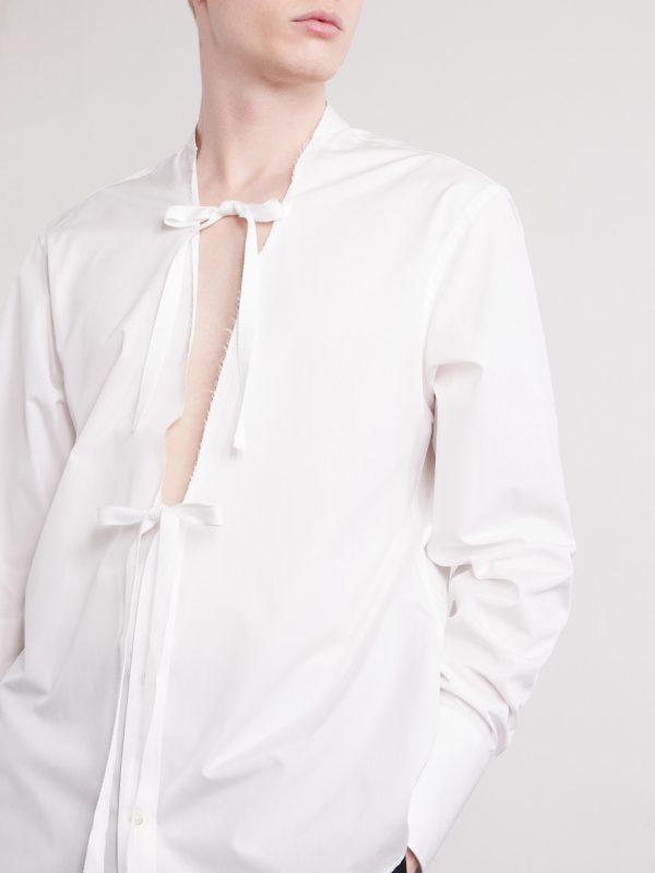 Bow-Detailed Cotton-Poplin Shirt - CU Bow-Detailed Cotton-Poplin Shirt - CU