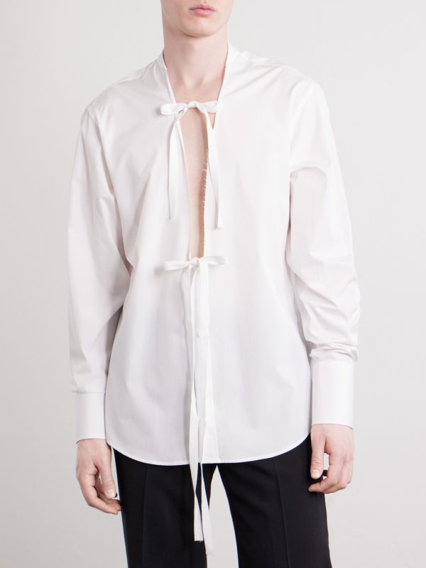 Bow-Detailed Cotton-Poplin Shirt - FR Bow-Detailed Cotton-Poplin Shirt - FR