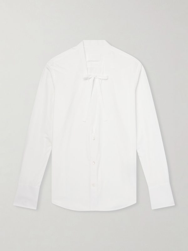 Bow-Detailed Cotton-Poplin Shirt Bow-Detailed Cotton-Poplin Shirt