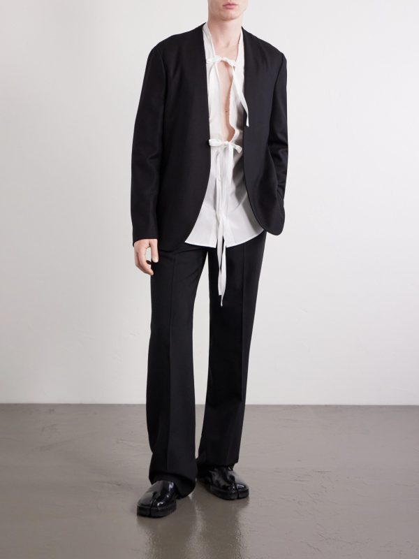 Bow-Detailed Cotton-Poplin Shirt - OU Bow-Detailed Cotton-Poplin Shirt - OU