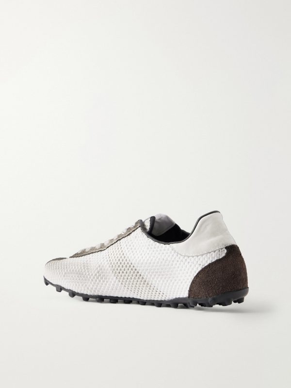 Sprinters Suede and Leather-Trimmed Mesh Sneakers - BK Sprinters Suede and Leather-Trimmed Mesh Sneakers - BK