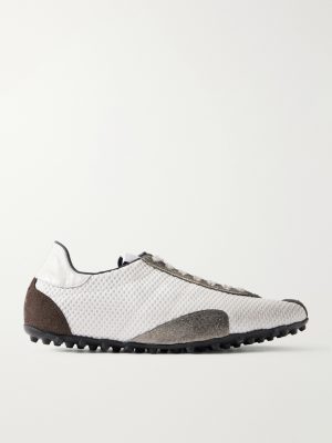 Sprinters Suede and Leather-Trimmed Mesh Sneakers