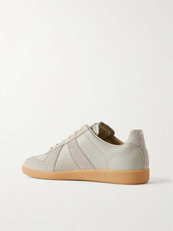Replica Leather and Suede Sneakers - BK