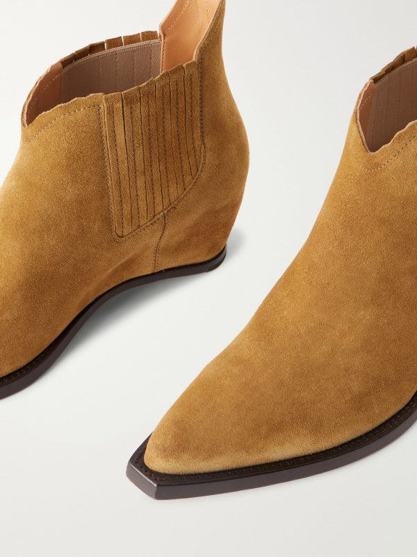 Heel-Less Suede Chelsea Boots - CU Heel-Less Suede Chelsea Boots - CU