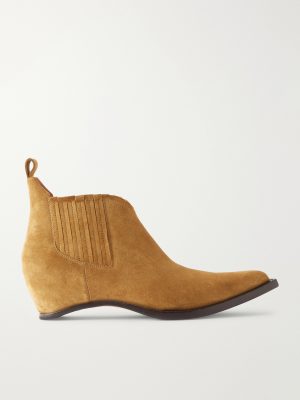 Heel-Less Suede Chelsea Boots