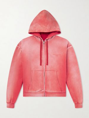 Cotton-Jersey Zip-Up Hoodie