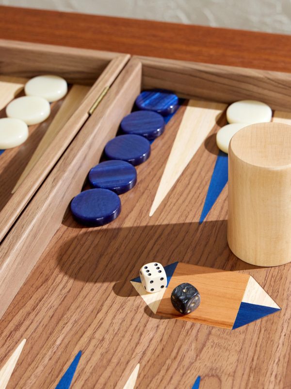 Milos Wood Travel Backgammon Set - CU