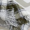 Fringed Checked Alpaca Wool-Blend Bouclé Throw - CU