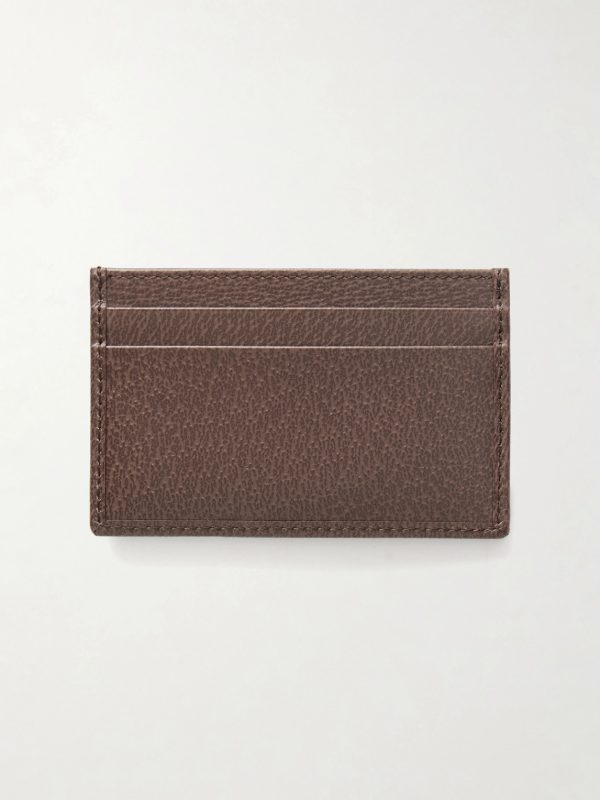Ophidia Leather-Trimmed Monogrammed Coated-Canvas Cardholder - BK Ophidia Leather-Trimmed Monogrammed Coated-Canvas Cardholder - BK