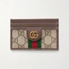 Ophidia Leather-Trimmed Monogrammed Coated-Canvas Cardholder Ophidia Leather-Trimmed Monogrammed Coated-Canvas Cardholder
