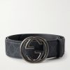 4cm Monogrammed Leather Belt