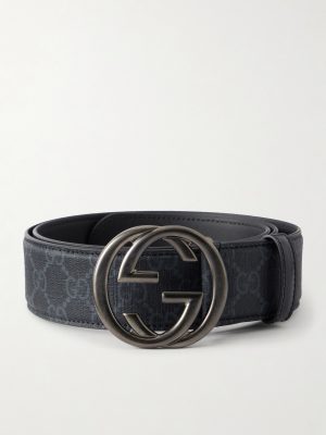 4cm Monogrammed Leather Belt