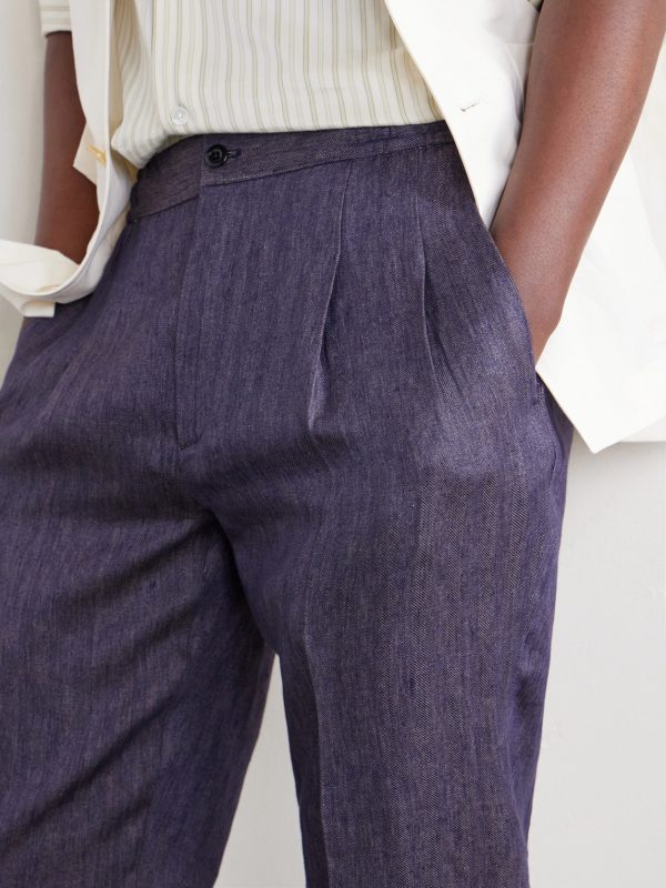 Straight-Leg Linen Trousers - CU Straight-Leg Linen Trousers - CU