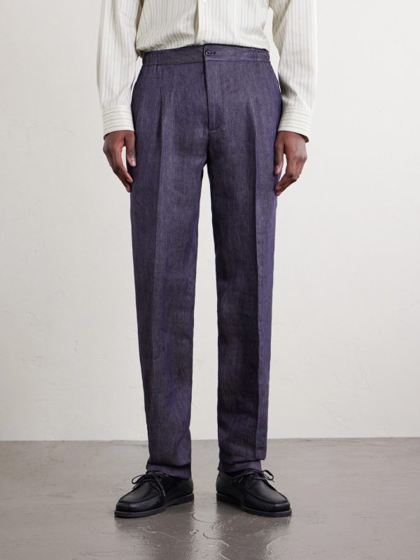 Straight-Leg Linen Trousers - FR Straight-Leg Linen Trousers - FR