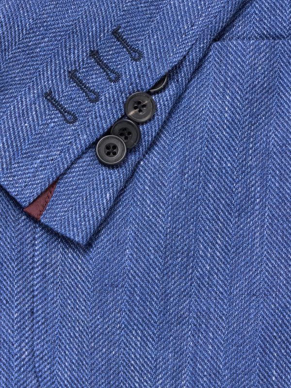 Double-Breasted Linen and Wool-Blend Suit Jacket - E1 Double-Breasted Linen and Wool-Blend Suit Jacket - E1