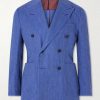 Double-Breasted Linen and Wool-Blend Suit Jacket Double-Breasted Linen and Wool-Blend Suit Jacket