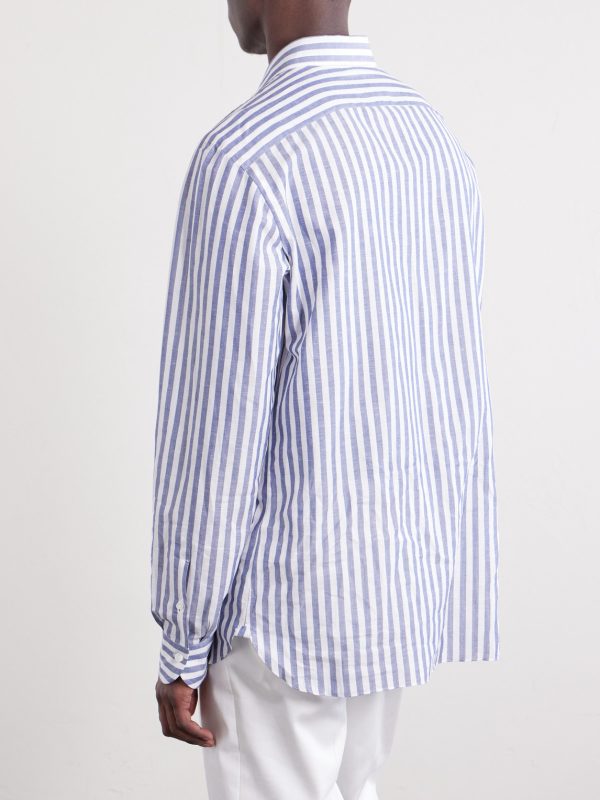 Striped Linen Shirt - BK Striped Linen Shirt - BK