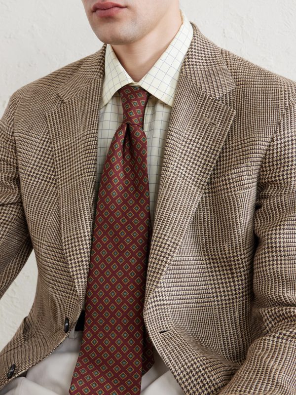 9cm Printed Silk-Twill Tie - OU 9cm Printed Silk-Twill Tie - OU
