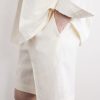 Straight-Leg Pleated Cotton Shorts - CU Straight-Leg Pleated Cotton Shorts - CU