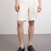 Straight-Leg Pleated Cotton Shorts - FR Straight-Leg Pleated Cotton Shorts - FR