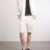 Straight-Leg Pleated Cotton Shorts - OU Straight-Leg Pleated Cotton Shorts - OU