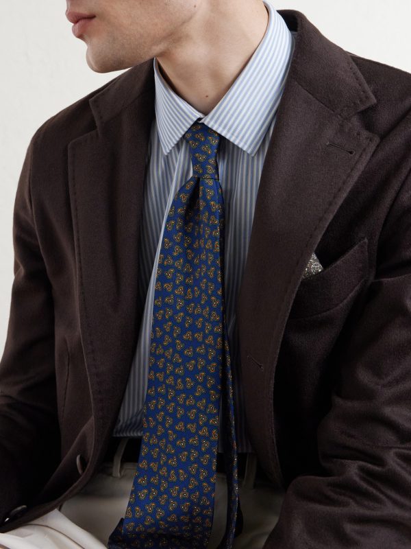9cm Printed Silk-Twill Tie - FR