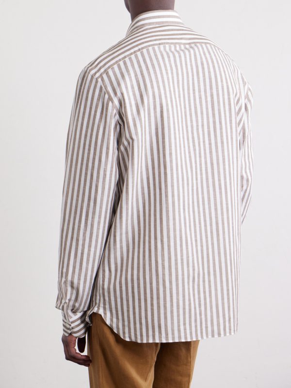 Striped Linen Shirt - BK Striped Linen Shirt - BK