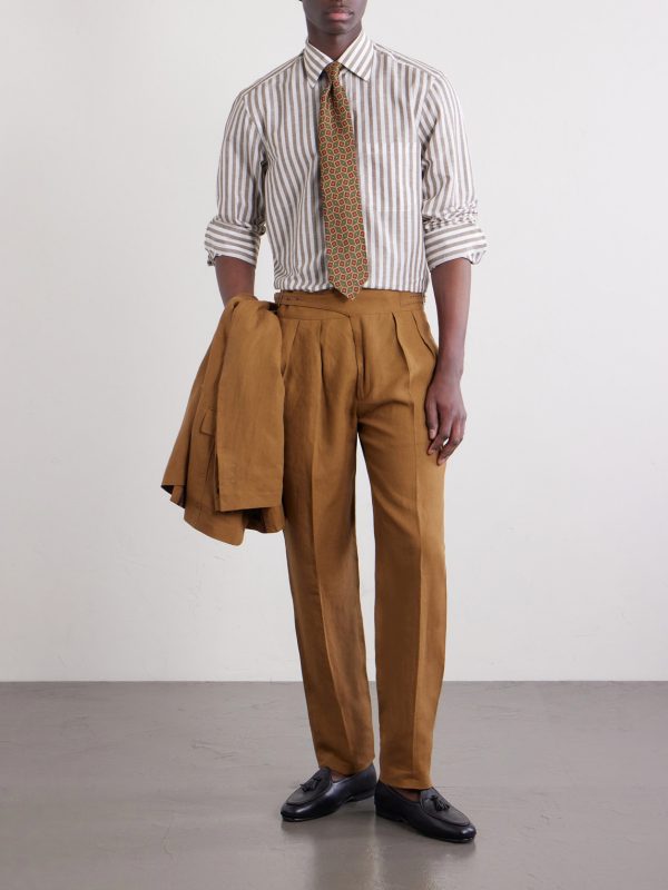 Striped Linen Shirt - OU Striped Linen Shirt - OU
