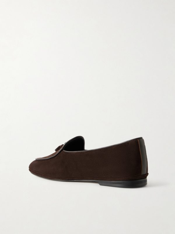 Marphy Tasselled Leather-Trimmed Suede Loafers - BK Marphy Tasselled Leather-Trimmed Suede Loafers - BK