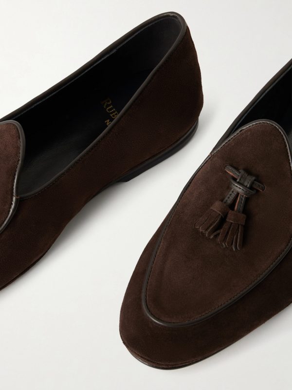 Marphy Tasselled Leather-Trimmed Suede Loafers - CU Marphy Tasselled Leather-Trimmed Suede Loafers - CU