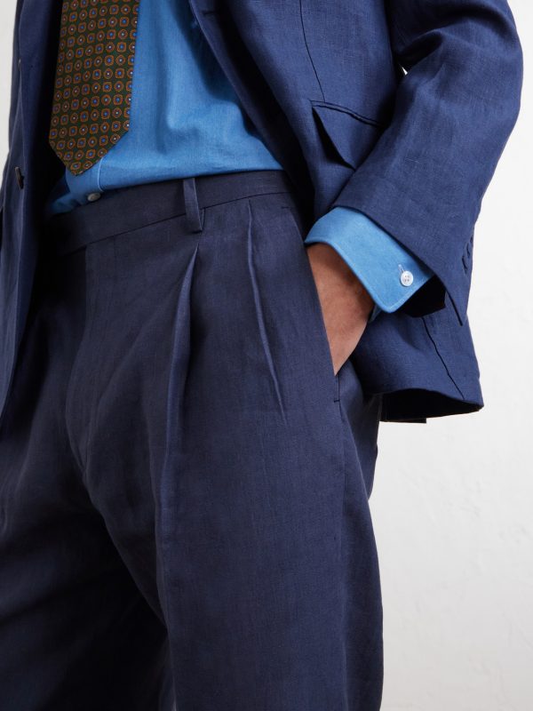 Ciro Straight-Leg Linen Suit Trousers - CU Ciro Straight-Leg Linen Suit Trousers - CU