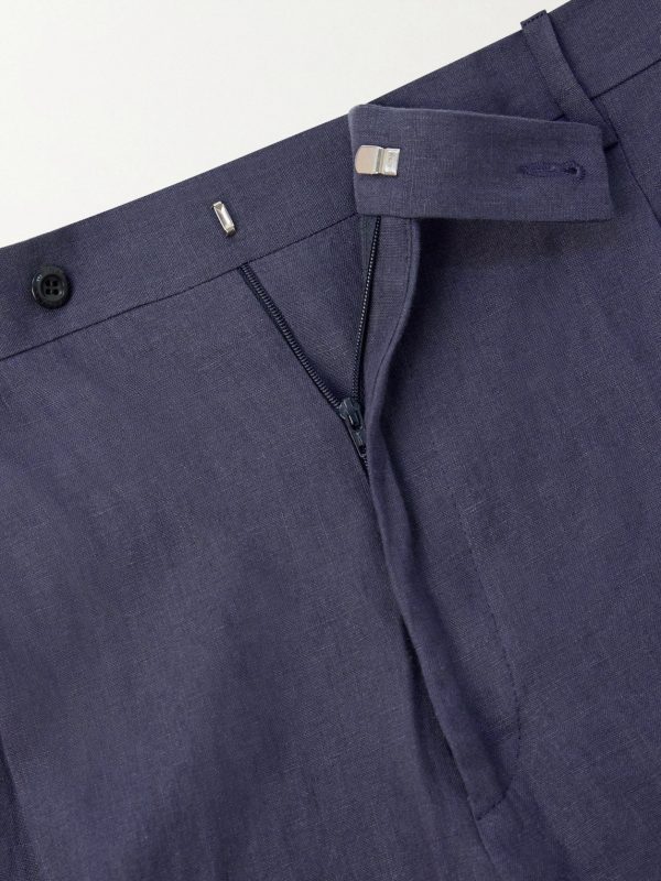 Ciro Straight-Leg Linen Suit Trousers - E1 Ciro Straight-Leg Linen Suit Trousers - E1