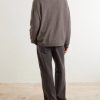Oversized Logo-Embroidered Wool and Yak-Blend Polo Sweater - BK