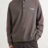 Oversized Logo-Embroidered Wool and Yak-Blend Polo Sweater - FR