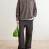 Oversized Logo-Embroidered Wool and Yak-Blend Polo Sweater - OU