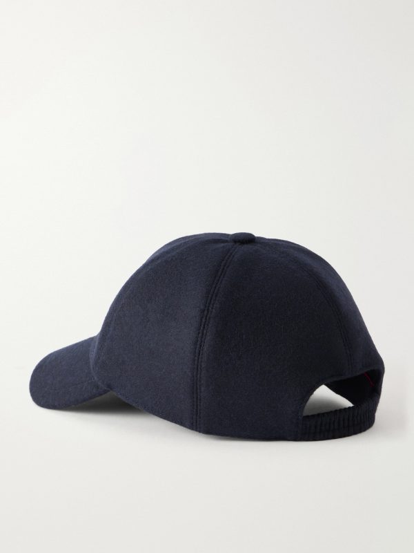 Logo-Embroidered Cashmere Cap - BK Logo-Embroidered Cashmere Cap - BK