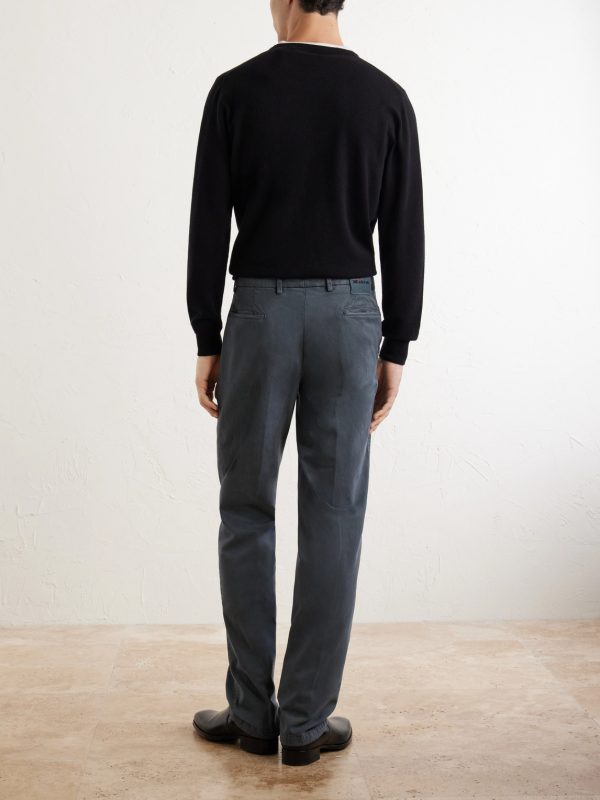 Straight-Leg Lyocell-Blend Trousers - BK Straight-Leg Lyocell-Blend Trousers - BK