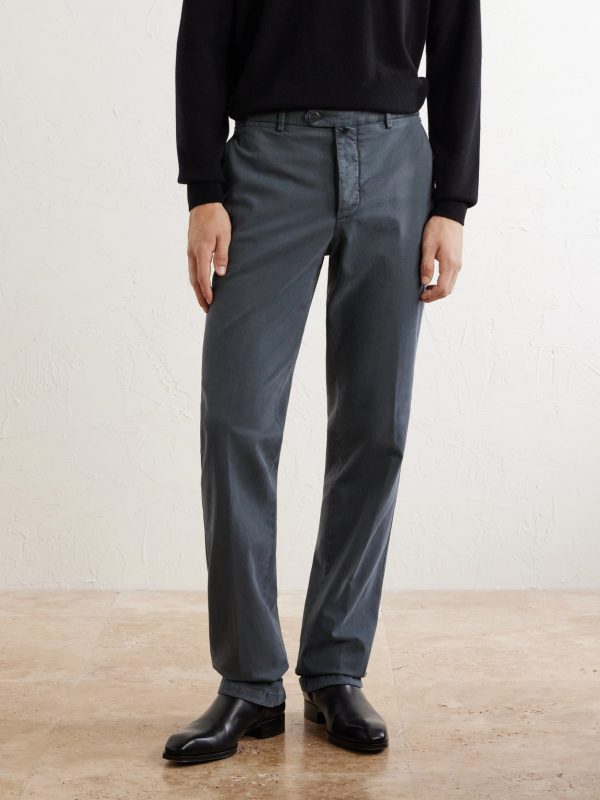Straight-Leg Lyocell-Blend Trousers - FR Straight-Leg Lyocell-Blend Trousers - FR