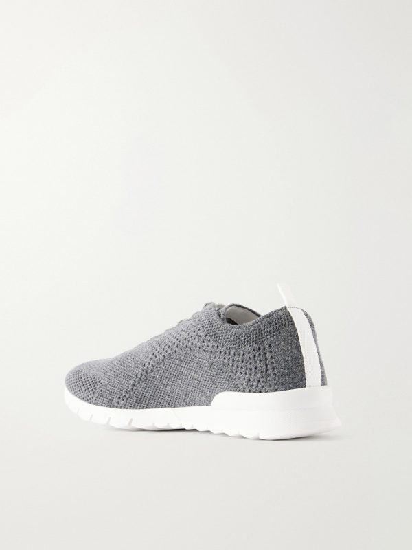 Logo-Embroidered Stretch-Knit Sneakers - BK Logo-Embroidered Stretch-Knit Sneakers - BK
