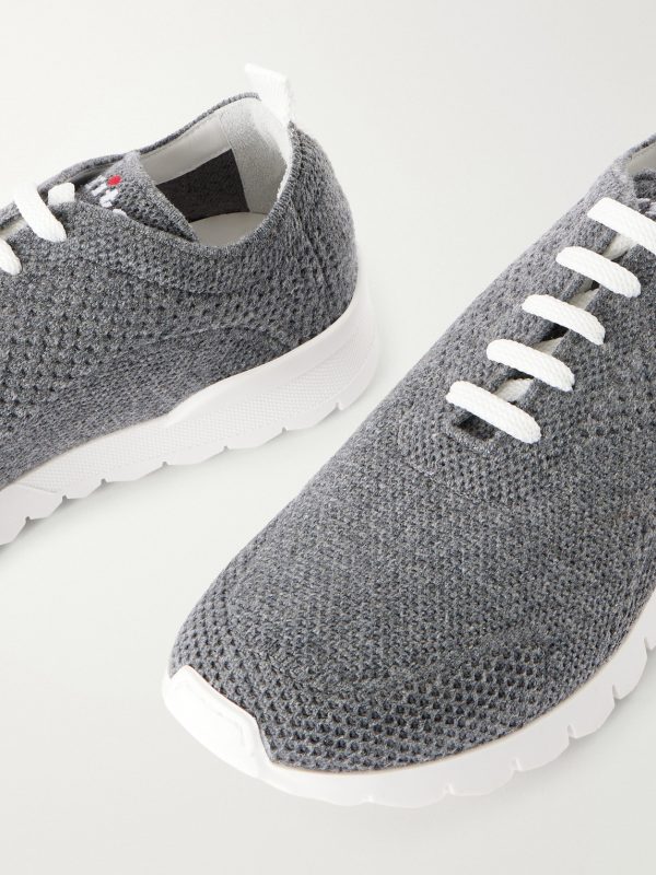 Logo-Embroidered Stretch-Knit Sneakers - CU Logo-Embroidered Stretch-Knit Sneakers - CU