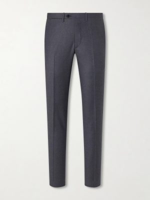 Straight-Leg Wool Suit Trousers