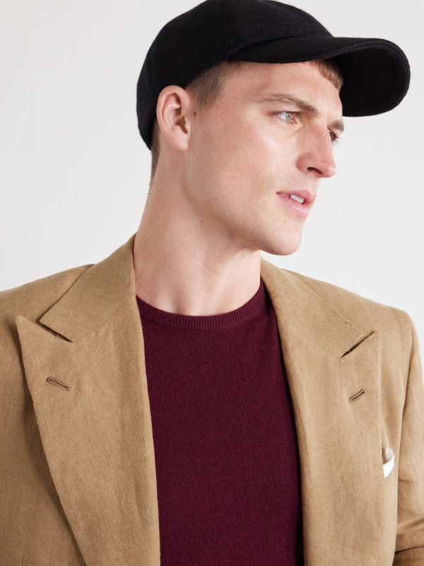 Logo-Embroidered Cashmere Cap - OU